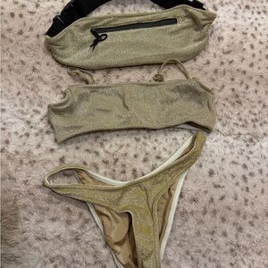 Gold Triangl bikini set